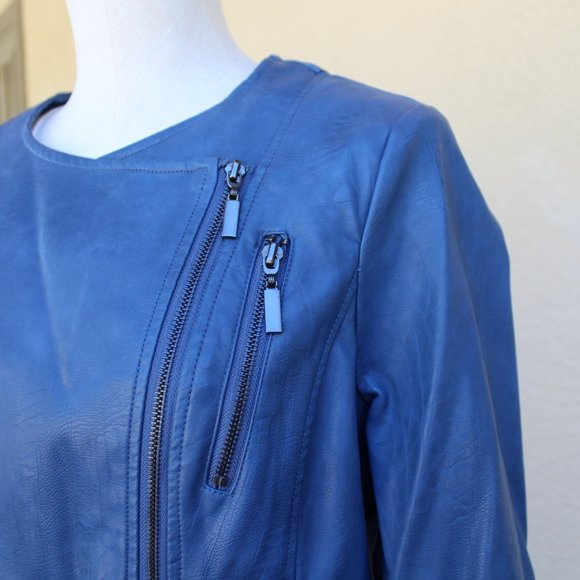 Alfani Women's Faux Leather Biker Moto Jacket - Picture 4 of 8